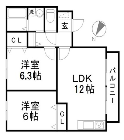 ザ・テラス参番館の物件間取画像